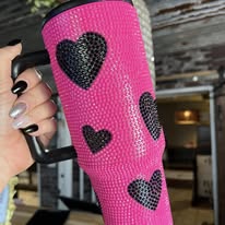 40oz Pink Bling Tumbler